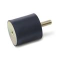 J.W. Winco GN351.2-25-25-1/4X20-55 Rubber Bmpr, 1 Tapped Hole and 1 Threaded Stud 351.2-25-25-1/4-55